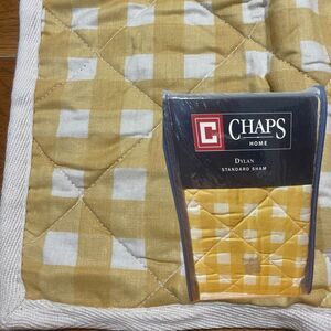 Chaps Home‎ Dylan Standard Sham Yellow And White Gingham 26" X 20"